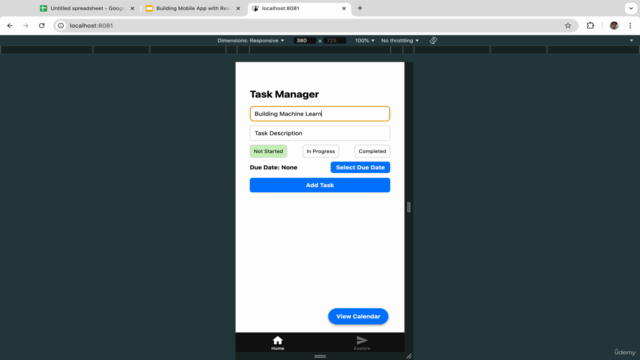 Build and Design Mobile App with Typescript & React Native – Screenshot 1