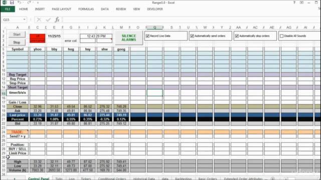 Create Your Own Automated Stock Trading Robot In EXCEL! – Screenshot 4