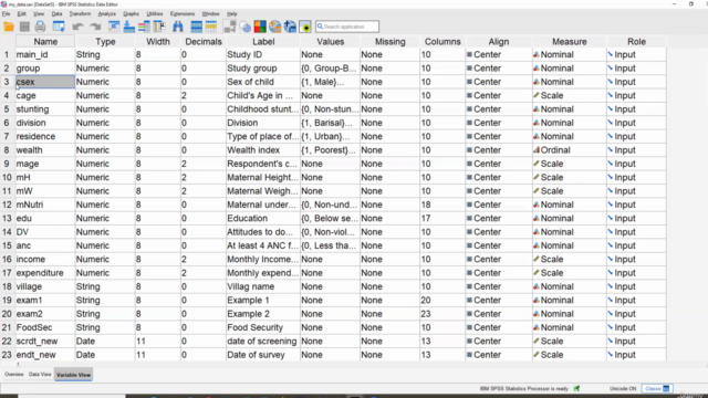 Data Analysis with SPSS using menu bar and SPSS Syntax – Screenshot 1