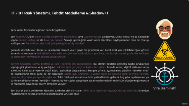 IT / BT Risk Yönetimi, Tehdit Modelleme ve Shadow IT – Screenshot 1
