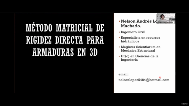Análisis matricial de armaduras en 3D (rigidez directa) – Screenshot 1