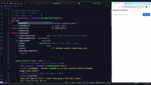 CRUD Dinâmico com Javascript Vanilla – Screenshot 1