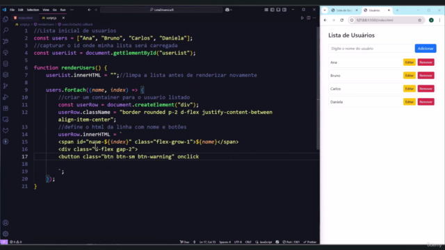 CRUD Dinâmico com Javascript Vanilla – Screenshot 3