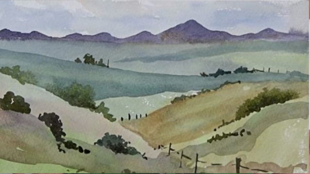 Paint Landscapes in Watercolor Part 1 – Screenshot 1