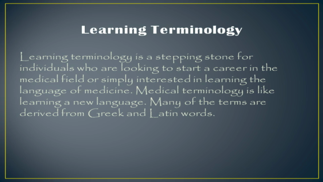 Basics of Medical Terminology – Screenshot 1