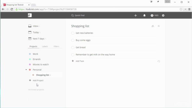 Getting Started with Todoist – Screenshot 3