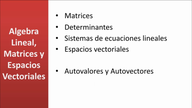 Algebra Lineal. Matrices y teoría de Espacios Vectoriales – Screenshot 2