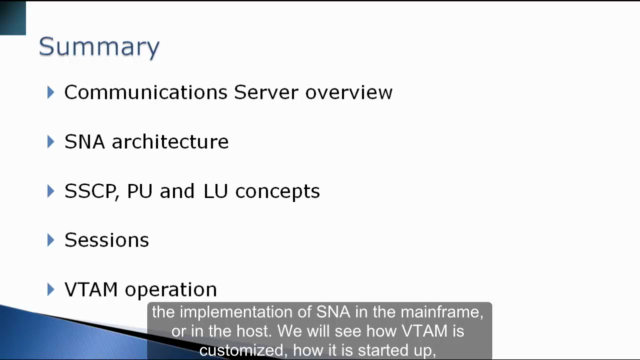 VTAM overview – Screenshot 4