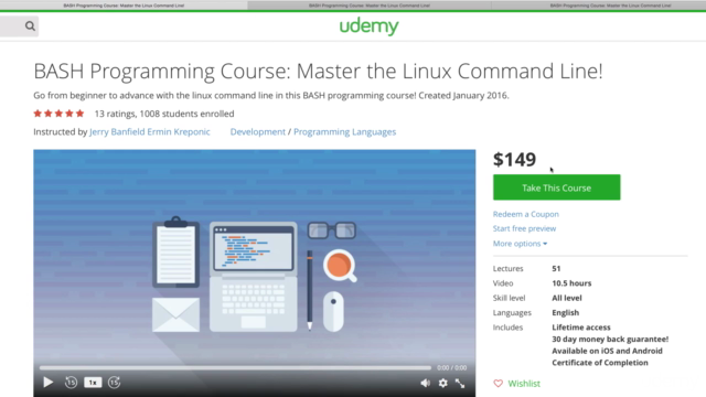 BASH Programming Course: Master the Linux Command Line! - Screenshot_01