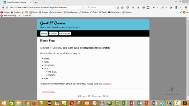 Basic HTML CSS and Web Design - Screenshot_01