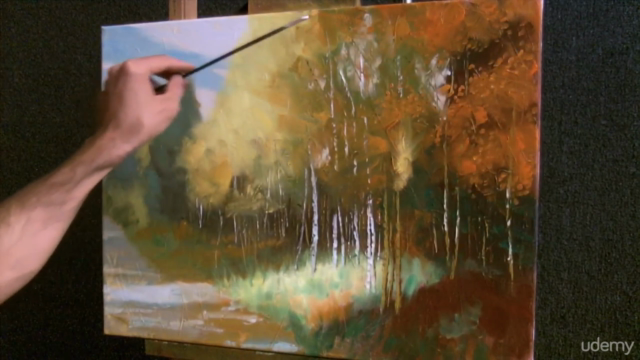 Impressionism - Paint this Aspen Autumn scene in oil/acrylic – Screenshot 3