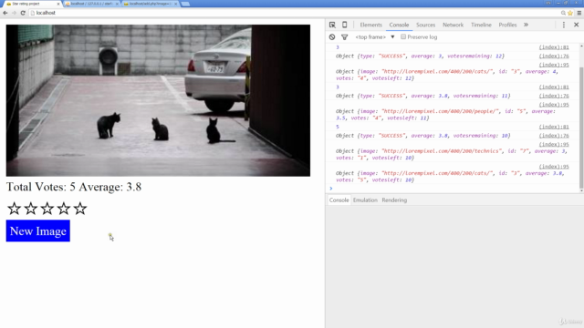 Star Rating Project AJAX with JSON response from PHP MySQL – Screenshot 1