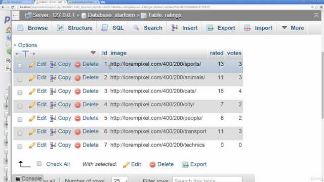 Star Rating Project AJAX with JSON response from PHP MySQL – Screenshot 2