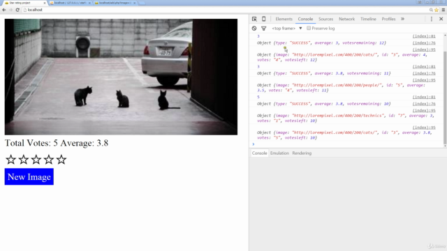 Star Rating Project AJAX with JSON response from PHP MySQL – Screenshot 3