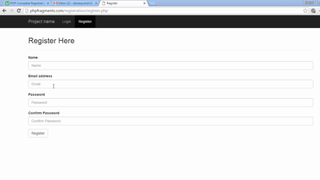 PHP: Complete Registration and Login with Email Verification – Screenshot 1