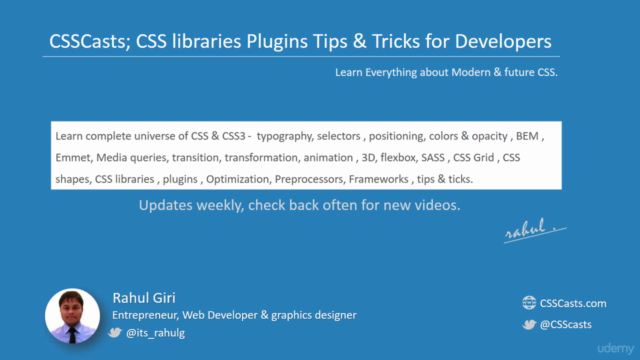 CSSCasts: CSS libraries Plugins Tips & Tricks (in 2020) – Screenshot 1