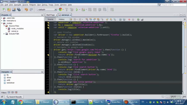 Learn Node.JS Selenium Webdriver – Screenshot 1