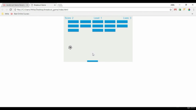 JavaScript Game Development: Create Your Own Breakout Game – Screenshot 1