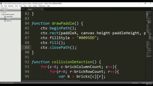 JavaScript Game Development: Create Your Own Breakout Game – Screenshot 4