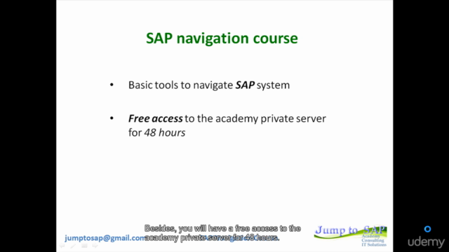 SAP Navigation Course – Screenshot 1