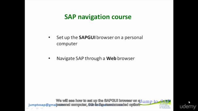SAP Navigation Course – Screenshot 2