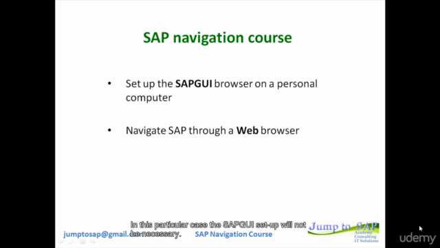 SAP Navigation Course – Screenshot 3