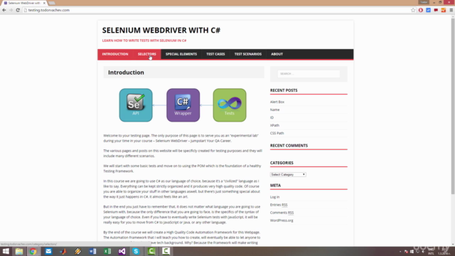 Selenium WebDriver with C# for Beginners + Live Testing Site – Screenshot 3