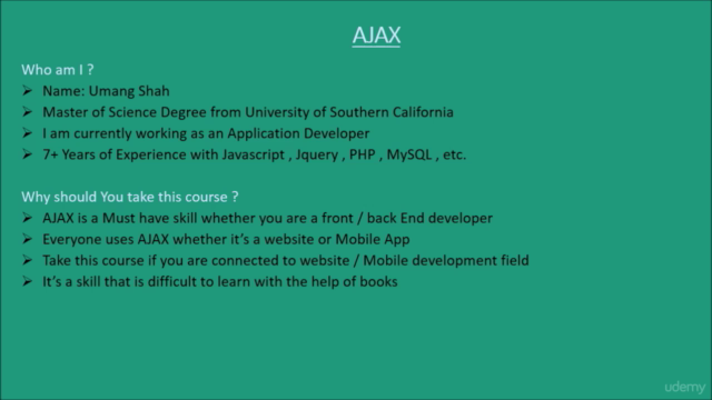 AJAX using Javascript and JQuery + 2 Projects – Screenshot 2