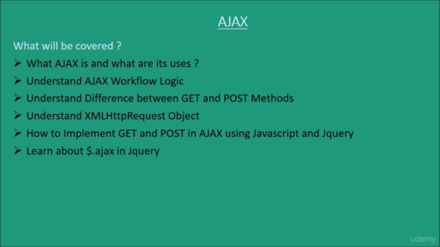 AJAX using Javascript and JQuery + 2 Projects – Screenshot 4