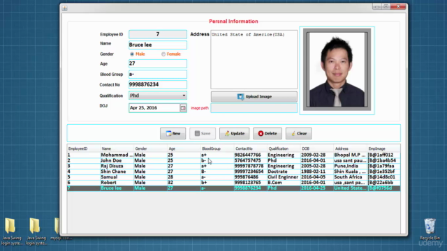 Java Swing Desktop App with CRUD Operations Using MySql – Screenshot 4