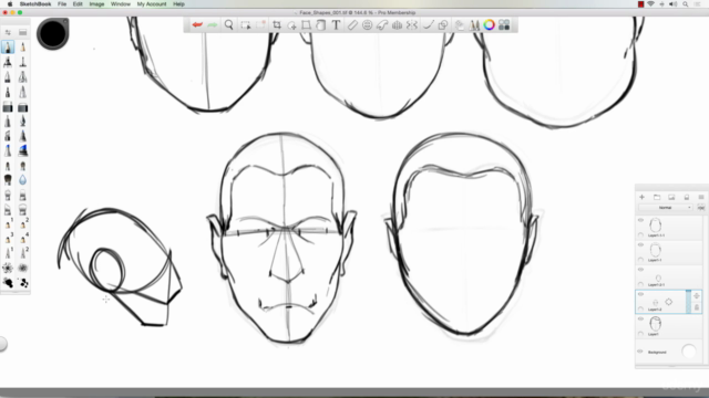 How to Draw Comic Style Faces in Sketchbook Pro - Screenshot_01