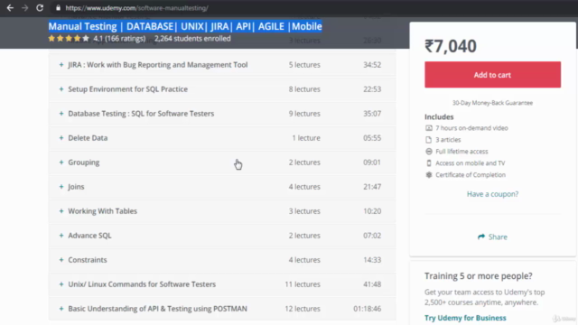 SOFTWARE TESTING MASTERCLASS-2024-JIRA | AGILE | API Testing – Screenshot 2