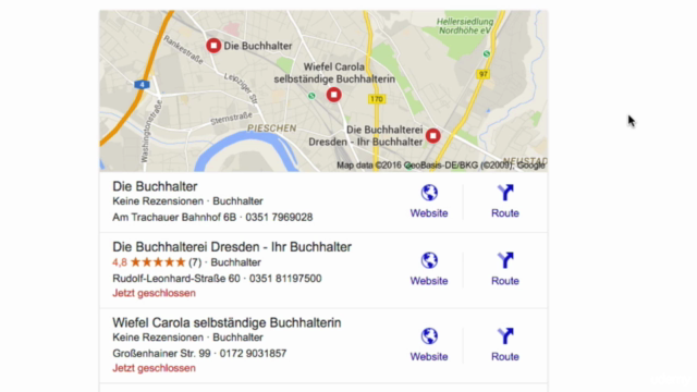 SEO, Erfolgreich mit Google My Business (Mein Geschäft) – Screenshot 1