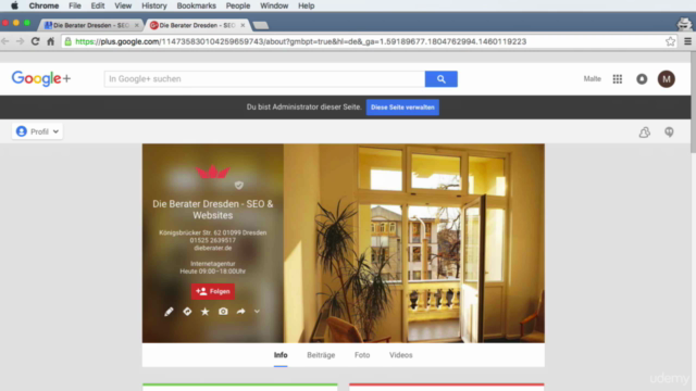 SEO, Erfolgreich mit Google My Business (Mein Geschäft) – Screenshot 2