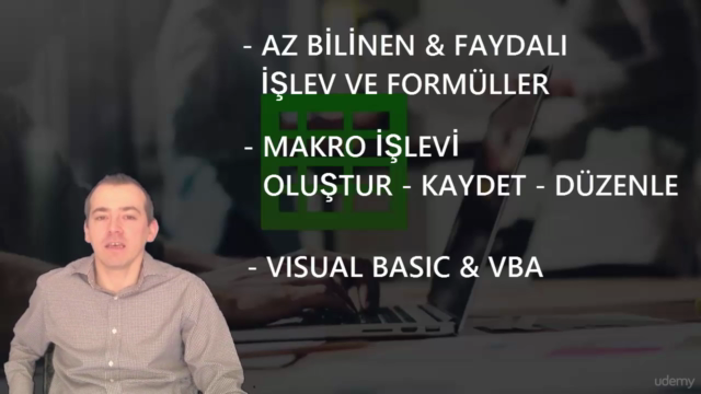 İLERİ EXCEL Makro, VBA & Az Bilinenler – Screenshot 2