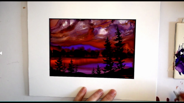Beginner Alcohol Ink Yupo Sunset Learn to Paint Easy Steps - Screenshot_03