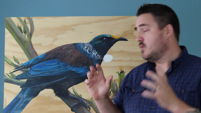 Paint a realistic bird using acrylics – Screenshot 4