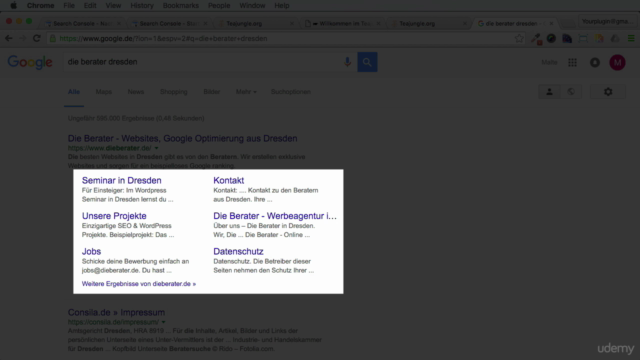 Die Google Search Console (Webmaster Tools) für SEO-Hungrige – Screenshot 1