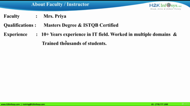 Best Software QA Testing Training H2K Infosys Live Classes – Screenshot 1