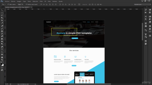 Creando Sitio web desde cero (DE PSD a HTML5, Bootstrap 4) – Screenshot 1