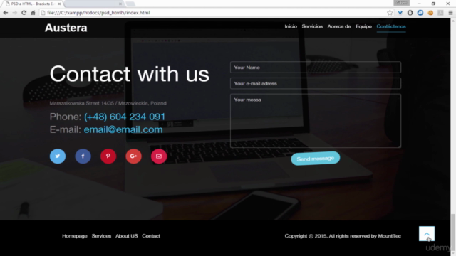 Creando Sitio web desde cero (DE PSD a HTML5, Bootstrap 4) – Screenshot 3