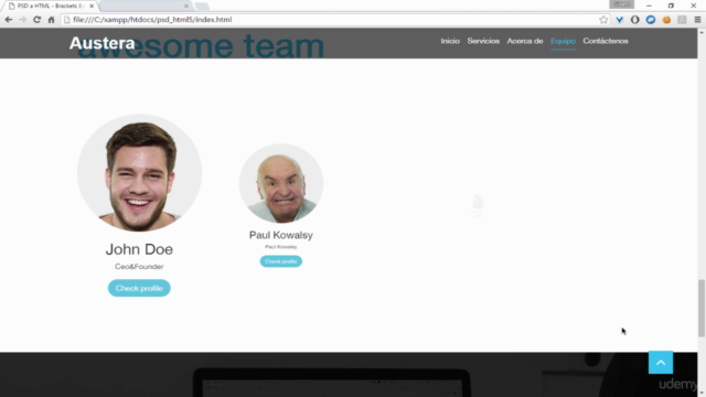 Creando Sitio web desde cero (DE PSD a HTML5, Bootstrap 4) – Screenshot 4