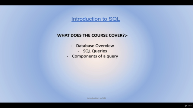 Introduction to SQL – Screenshot 3