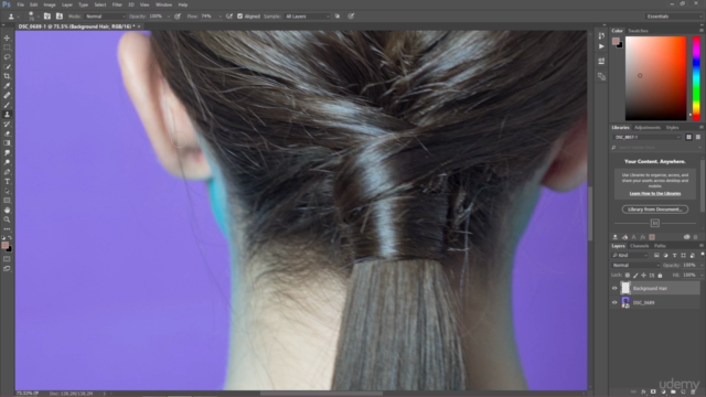 Professional Hair Retouching Techniques in Photoshop – Screenshot 2