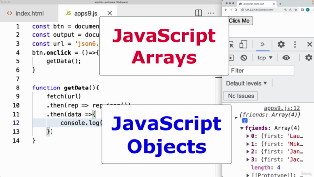 JavaScript JSON AJAX API data for web pages Objects Arrays - Screenshot_01