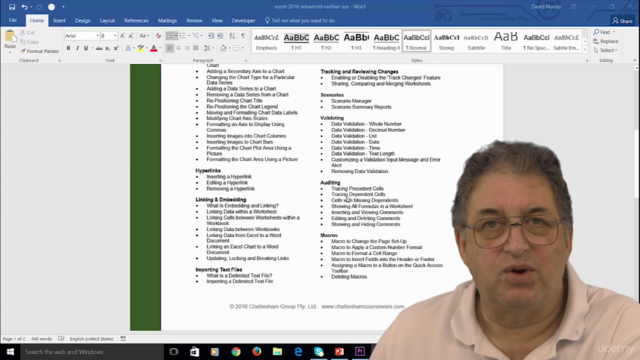 Excel 2016 Advanced Level Training | Video Tutorials – Screenshot 2