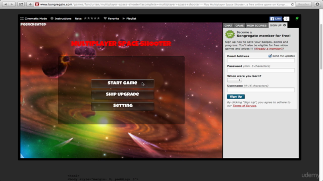 Learn how to create a multiplayer space shooter from scratch – Screenshot 1