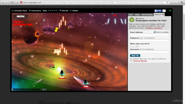 Learn how to create a multiplayer space shooter from scratch – Screenshot 2