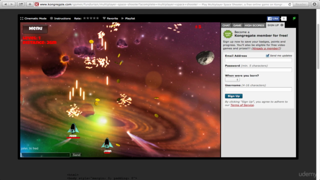 Learn how to create a multiplayer space shooter from scratch – Screenshot 3