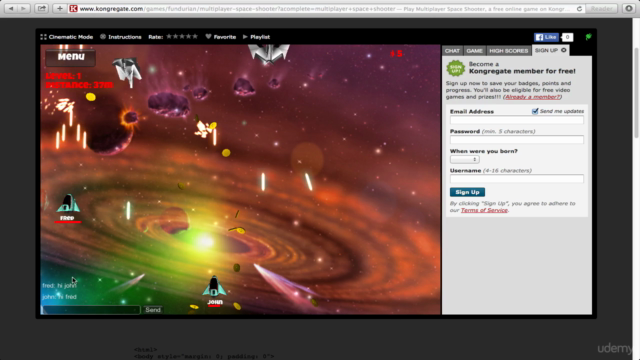 Learn how to create a multiplayer space shooter from scratch – Screenshot 4